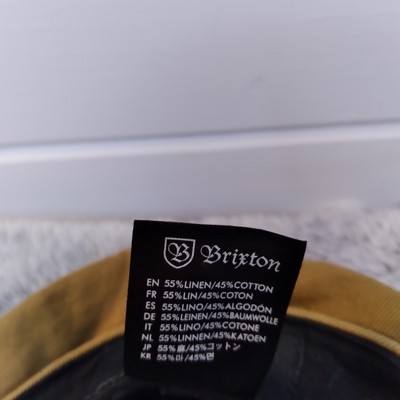 Brixton Linen Blend Newsboy Hat / Cap in a Neutral Tan Colourway. Size Large,EUC - Picture 6 of 6